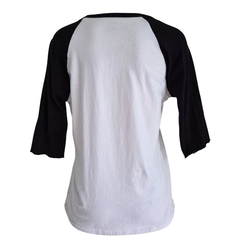 VANS Baseball Style Raglan Long Sleeve Tee White / Black / Pink Graphic Size M - Picture 3 of 14